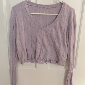 Aero Light Purple V Neck Sweater Size XS